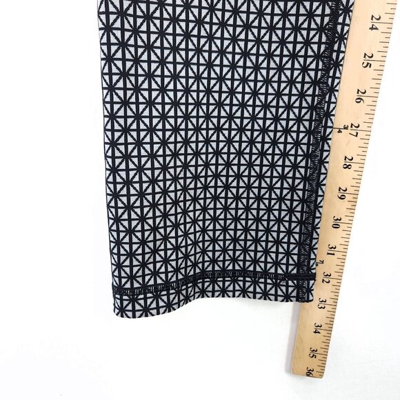 Lululemon Legging Straight Leg Size 8 Double Layer Waist Geometric Tummy Control - Picture 9 of 13